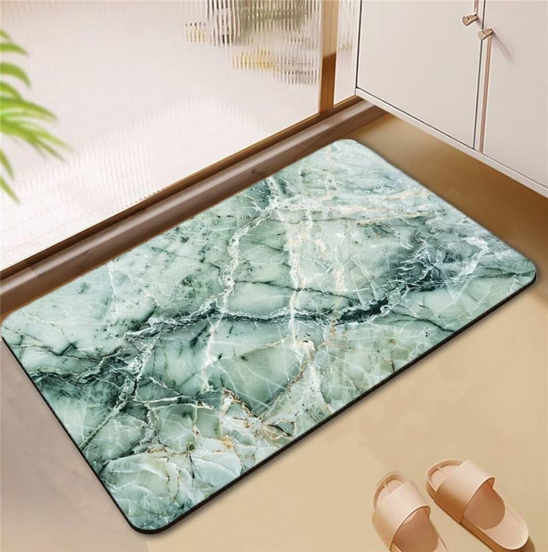 Tapis de bain marbre 50x80cm antidérapant et lavable D4-516