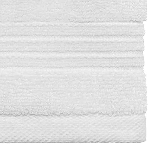 Miniatura 3 de Avanti Linens - Toalla bordada con monograma, 100% algodón, A, blancogris