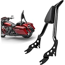 DREAMIZER Motorcycle Detachable Sissy Bar Passenger Backrest Quick Release Sissy Bar Compatible with Harley Street Glide Road Glide Road King Electra Glide 2009-2023, Black
