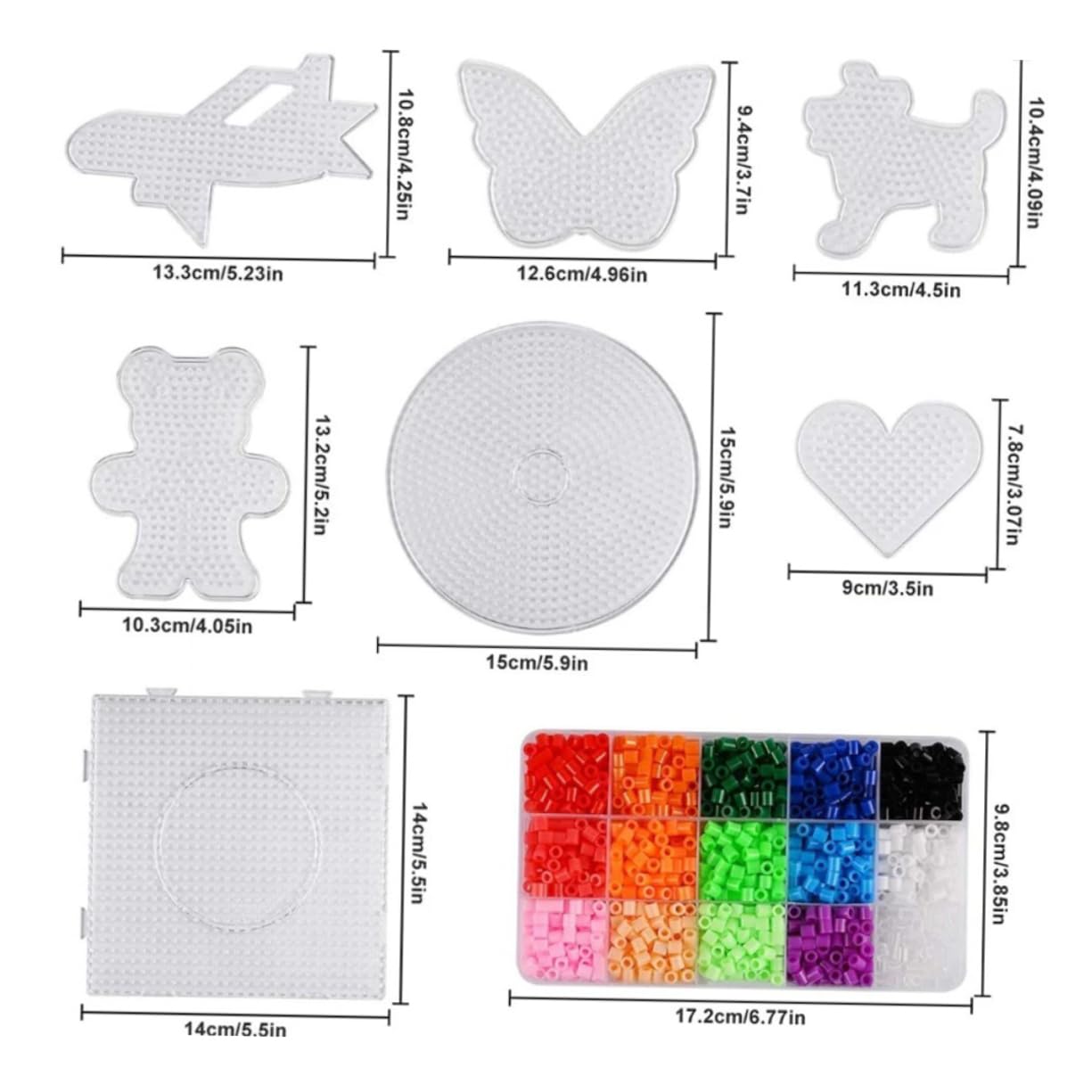 ERINGOGO DIY Ironing Beads Set for Boys and Girls Creative Craft Beads Toy for Family Activities