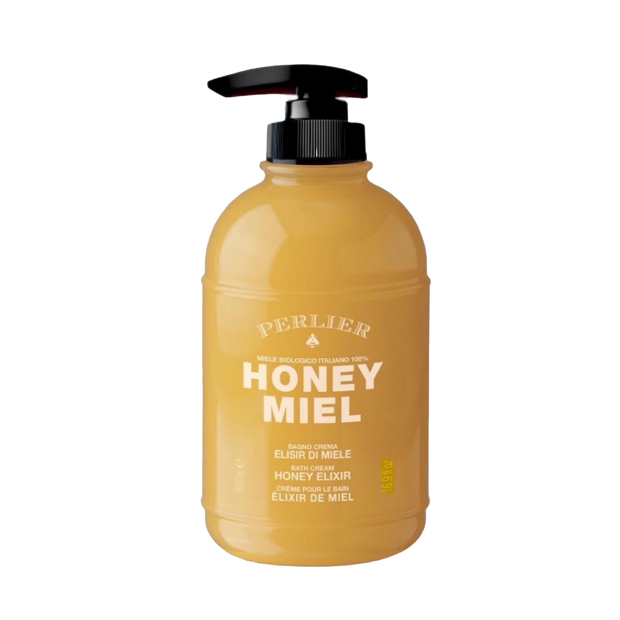 Sweet Honey Miel Shower & Bath Cream - Nourishing & Soothing Luxury Bath Cream Made with 100% Organic Italian Honey for Deep Moisturization and Hydration (16.9 Fluid Oz.)