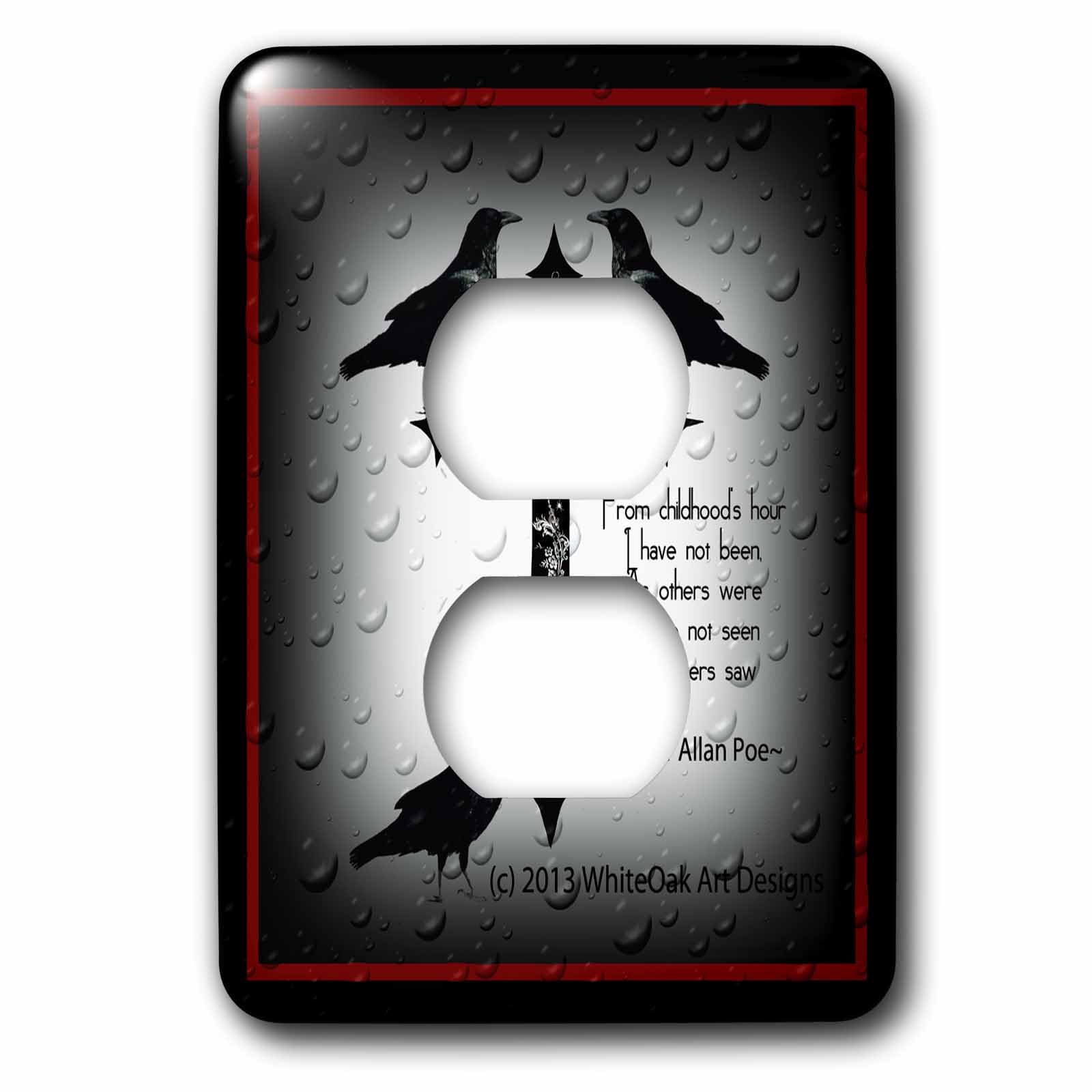 Croix gothique noire pour remplacer vos plaques de prise blanches unies
