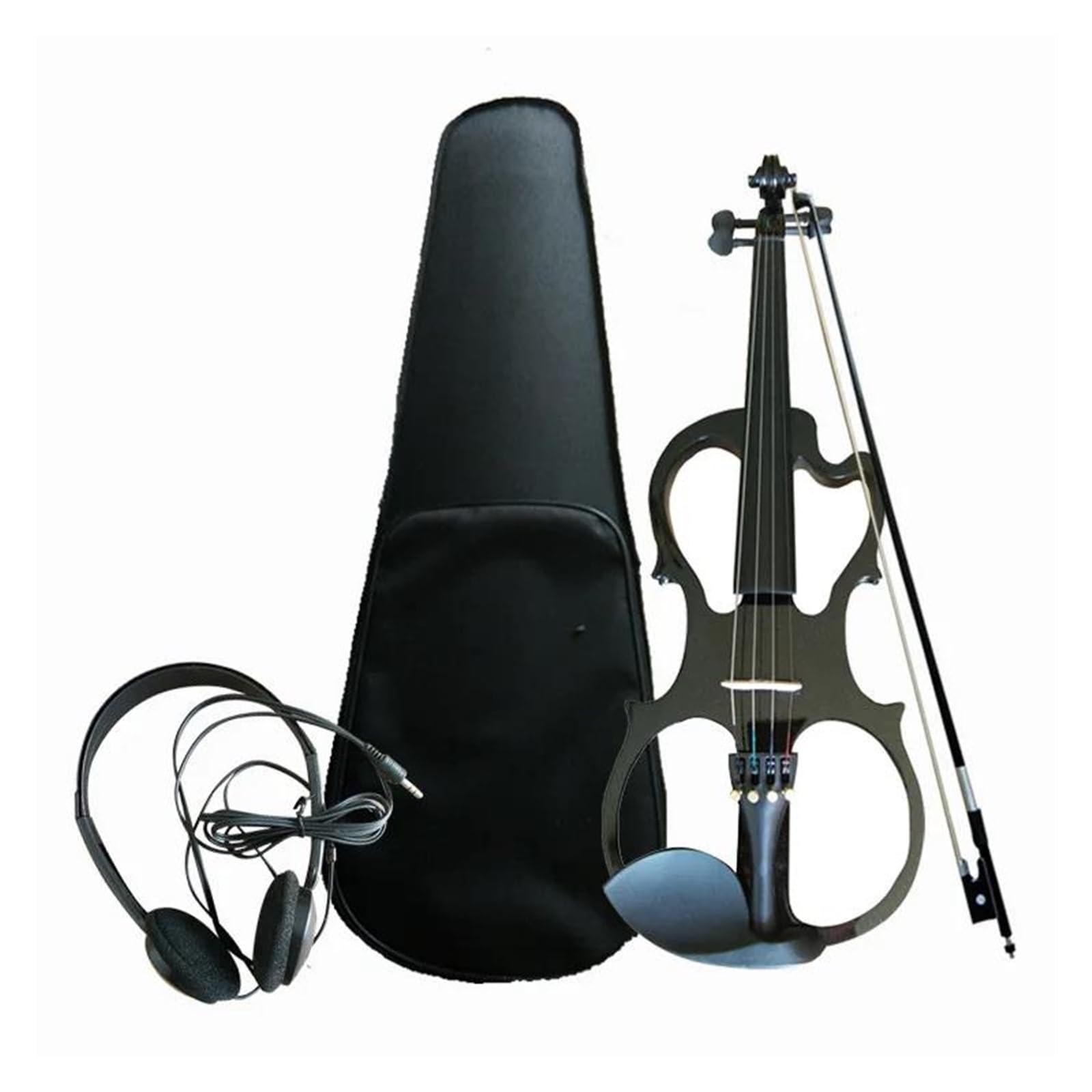 Violino Elettronico Nero 4/4 In Legno Di Giuggiolo Ritagliato Violino