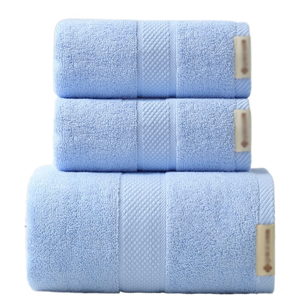 Asciugamano da Bagno Grande, Tre Pezzi, in Cotone, per Adulti, Uomini e Donne, per la Famiglia, Asciugamano da Bagno ad Asciugatura Rapida, 3 Pezzi, 72x34 cm + 135x68 cm
