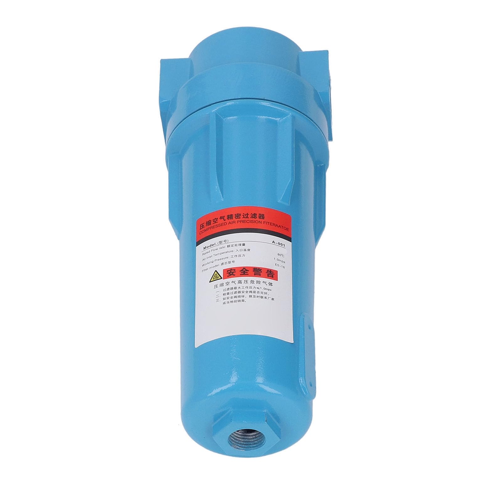 Filtro separatore acqua-olio per compressore d'aria, 3 cm, 1,0 (A-001) | Filtro per compressore d’aria in lega di alluminio con elemento in cotone PP, ingresso/uscita da 3 cm, pressione massima di