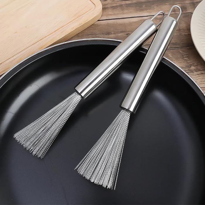 Newvent® Stainless Steel Pan Cleaning Brush with Non-Slip Handle | Multipurpose Kitchen Cleaning Brush for Pan Scrubber, Pot Scrubber, Dish Scrubber(Pack of 2) (B0CVH79PJ1) Amazon Price History, Amazon Price Tracker