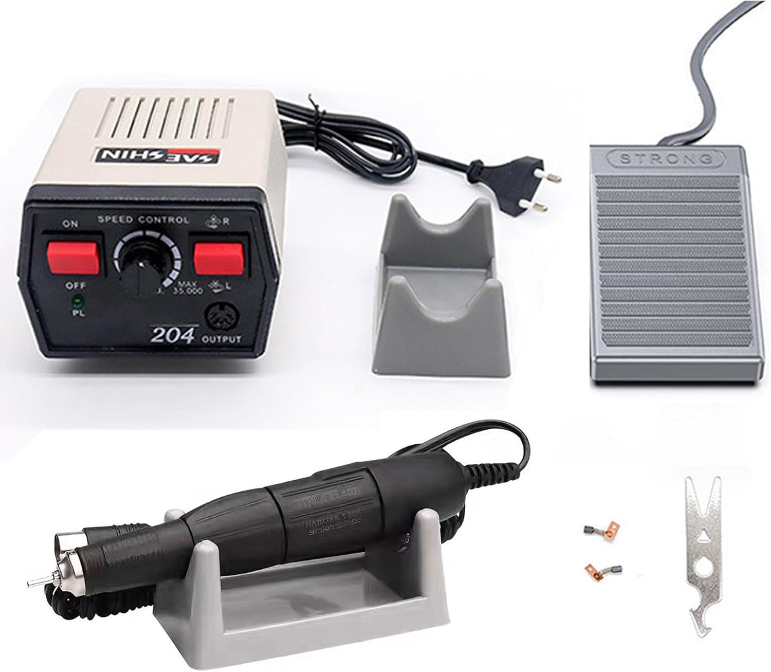 35k Rpm Micro motor, Strong 204+102L Handle with Pedal...