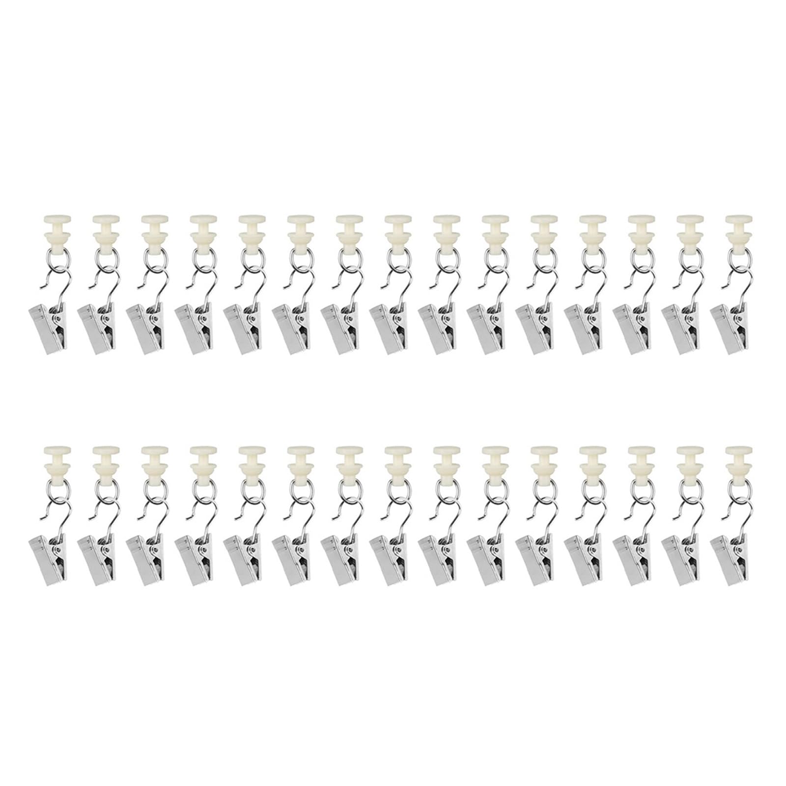 Completely Set of 60 Curtain Accessories Smooth Glidings Gliders Clamps Durability Curtain Clamps Accessories