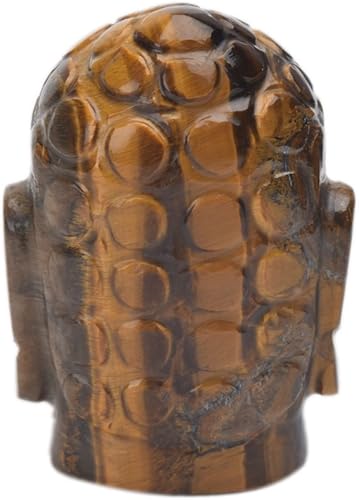 Miniatura 2 de Impresionante piedra de ojo de tigre hecha estatua de Buda aproximadamente 560.00 Ct - Cabeza de gema de ojo de tigre Cabeza de Buda Estatua Señor