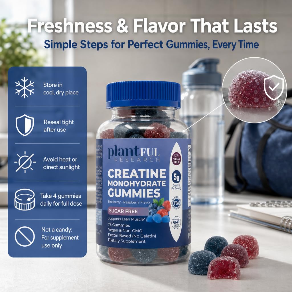 Creatine Monohydrate Gummies 5000mg Sugar Free for Women and Men — Amazon image 8