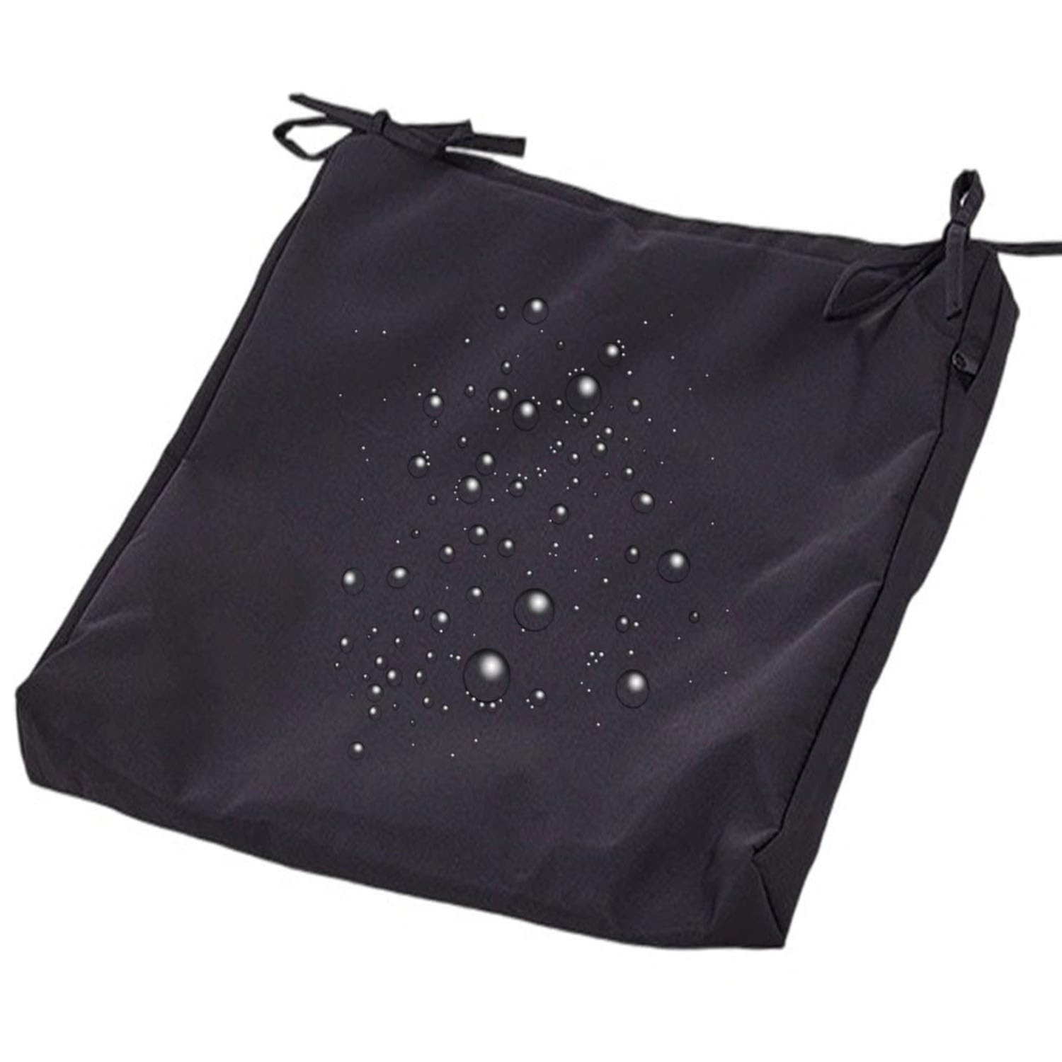 Patio Chair Cushion Covers 4/2/1Pack Couch Seat Cushion Cover With Zipper Outdoor/Indoor, Waterproof Replacement Sofa Cushion Slipcover Only With Ties(Black,55x55x10cm 1pc)-image-27