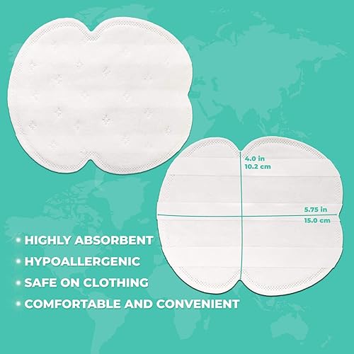 Miniatura 5 de ZeroSweat Almohadillas de sudor para las axilas bloquean el sudor con almohadillas absorbentes desechables naturales 50 almohadillas