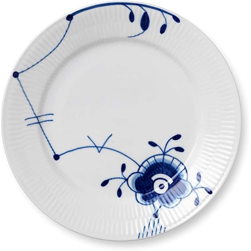 Royal Copenhagen 1017372 Blue Fluted Mega Plate Plate, 8.7 inches (22 cm), Wedding Gift, Gift