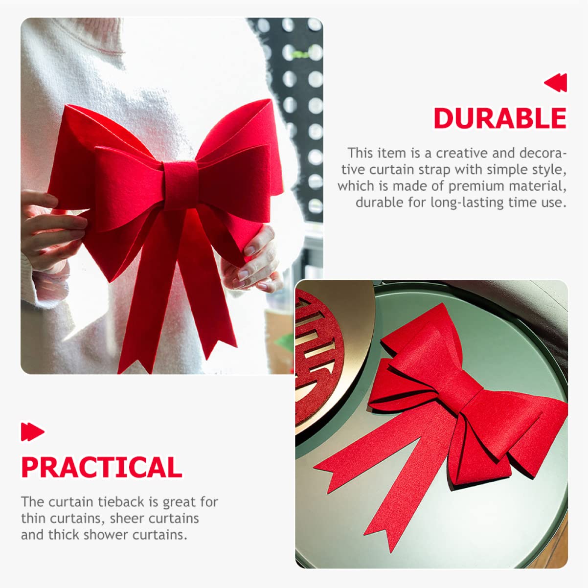 Abaodam 8stücke Hochzeitsvorhang-bänder Handgefertigtem Material Dekorative Schleifen Für Fenster Für Schlafzimmer Und Badezimmer Für Hochzeiten Und