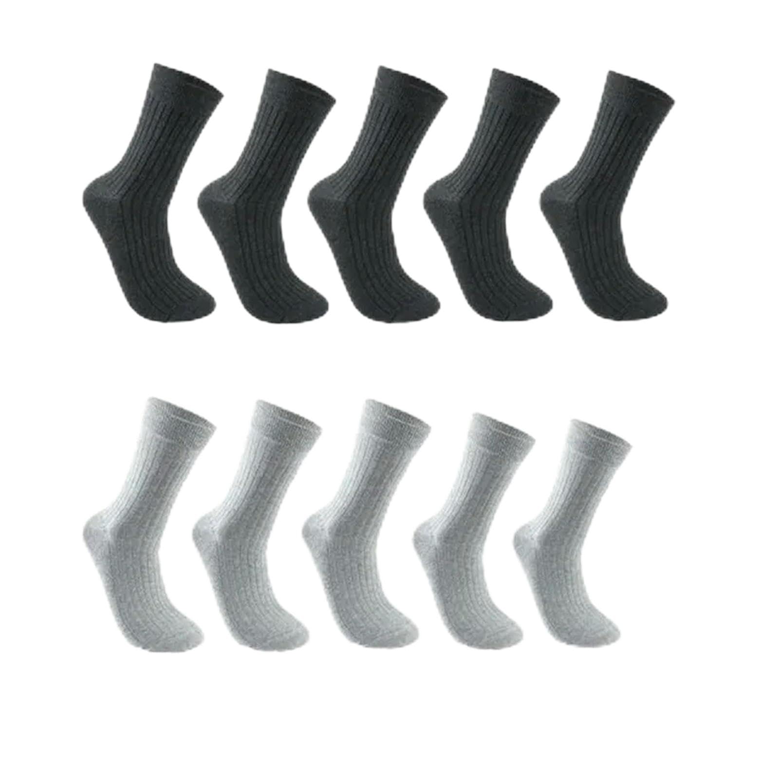 Calcetines Hombre 10 Pares/Juego De Calcetines Masculinos Calcetines Largos De Negocios De Algodón Calcetines Masculinos Cálidos En Otoño E Invierno