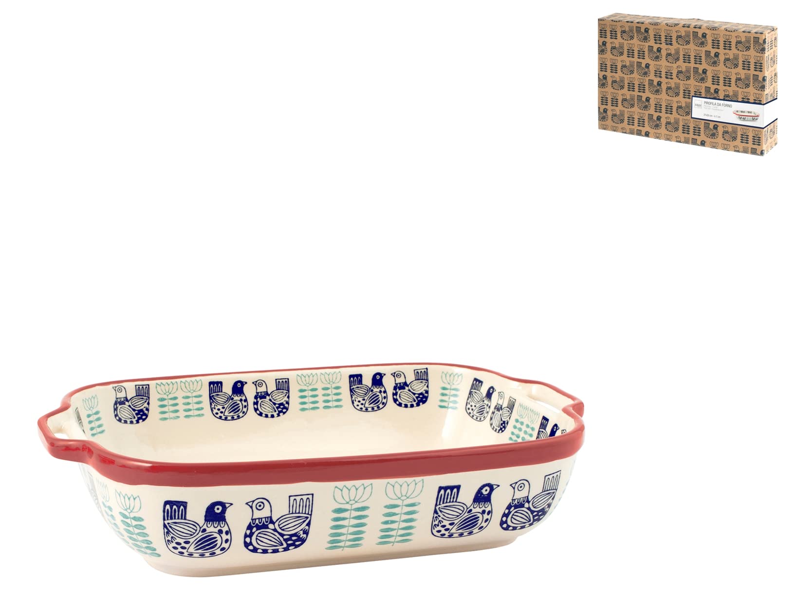 H&H 736018 Havana naczynie do zapiekania Stoneware, prostokątne, 27 x 20 cm