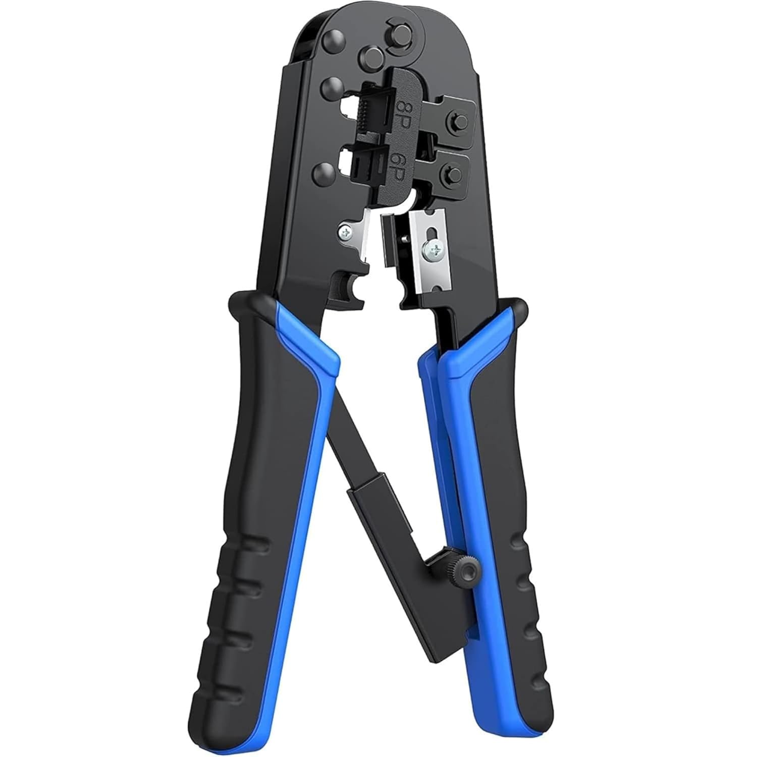 higadget Ethernet Crimping Tool for Cat5, Cat5e, Cat6 Cables – Professional RJ45 RJ12 RJ11 Crimping Tool with Cutter & Stripper, UTP/STP Network Cable Crimper for LAN & Telephone Connectors