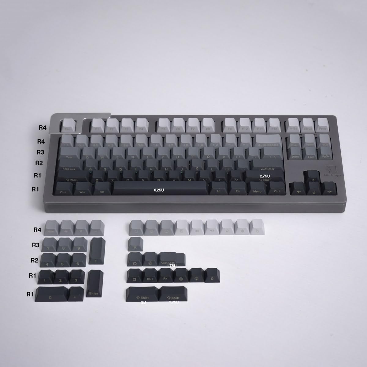 Lot de 125 Touches PBT Dye-Sub Cherry Profile pour Clavier mécanique Cherry MX 61/87/104/108