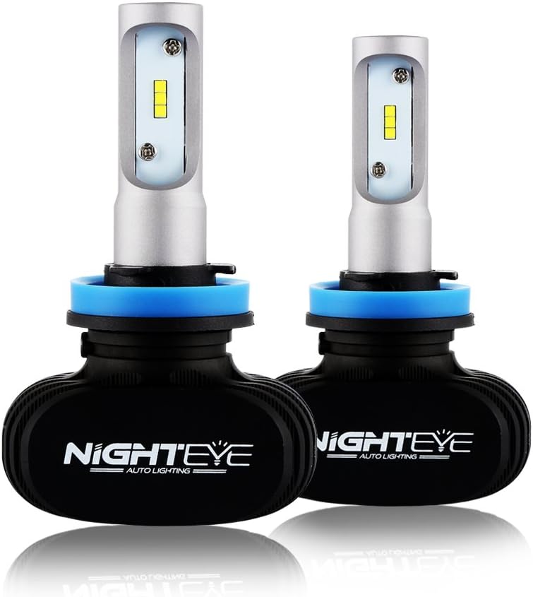 NIGHTEYE H11 Led Headlight Bulbs 50W 8000LM 6500 Conversion Kit CSP LED Chips Bulb for DRL Fog Lights (pack of 2)