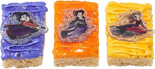 Miniatura 6 de DecoPac Disney Hocus Pocus Forever Bewitching Anillos, decoraciones de cupcakes con las hermanas Sanderson en vuelo, 3 diseños, adornos para tartas