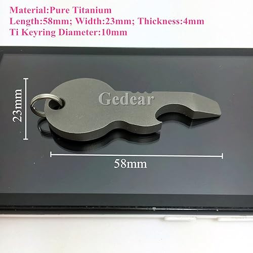 Miniatura 4 de Llavero de titanio, abrebotellas, llavero de cerveza y cola, herramienta de bolsillo EDC