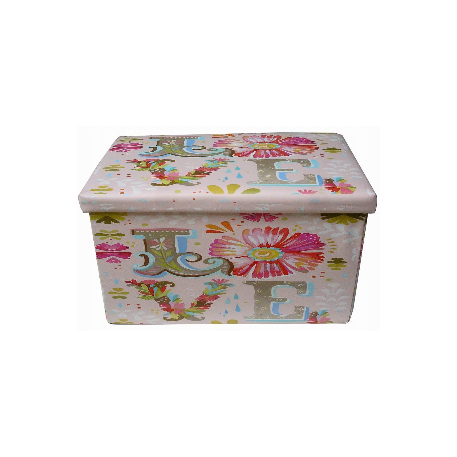 Pouf Contenitore 33x33x33 Cm - Scatola Portaoggetti Con Coperchio - Foto 5