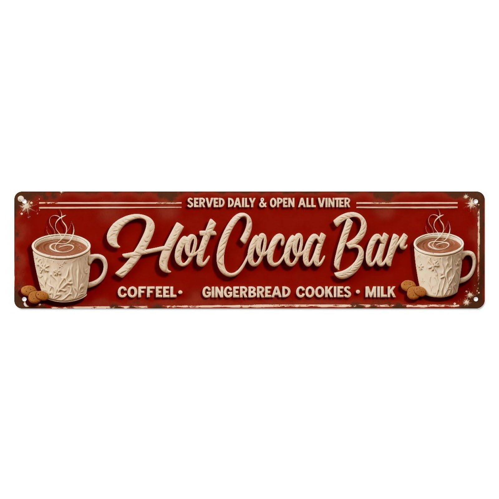 Hot Cocoa Bar Sign Metal Tin Sign Plaque