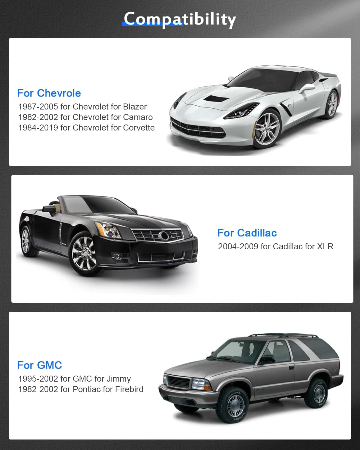 ECCPP 5x4.75 Wheel Spacers 1/2inch 5 lug 5x120.65mm fit for 04-09 for Cadillac 82-19 for Chevrolet 95-04 for GMC 82-02 for Pontiac-4PCS