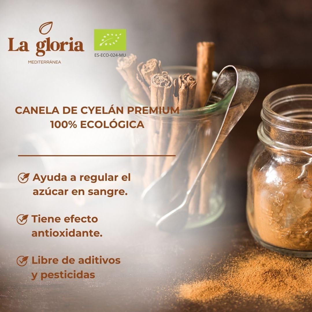 La Gloria Mediterránea Canela de Ceylán en Polvo 200g Ecológica