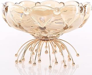 Carrelli portafrutta Fruttiera Centrotavola Nuovo Stile Cinese Luce Di Lusso Creativo Vassoio Di Frutta In Vetro Di Cristallo Casa Soggiorno Tavolino Frutta Vassoio Di Caramelle Moderna Decorazione De