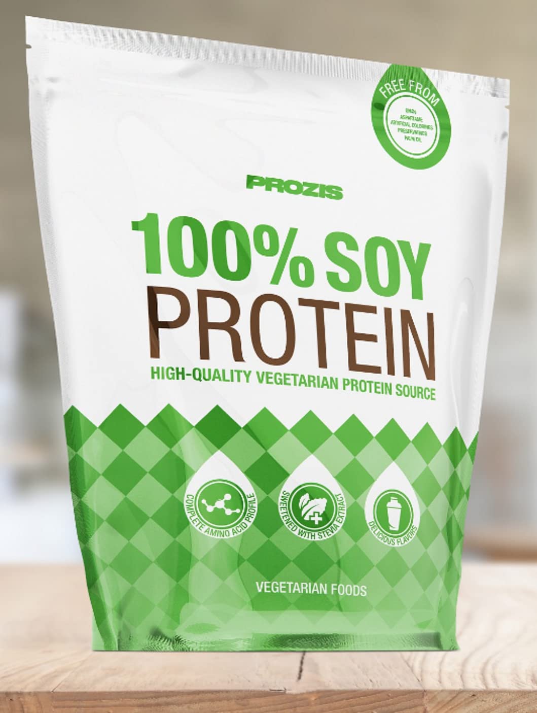 Prozis 100% Soy Protein 900 gr - pure proteine soia, vari gusti a scelta (cioccolato)