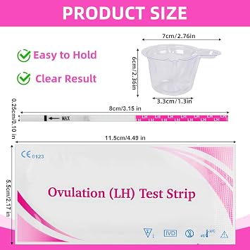 Beugo 25 Pack Ovulation Test Strips, 25miu/ml Fertility Tests for Ovulation