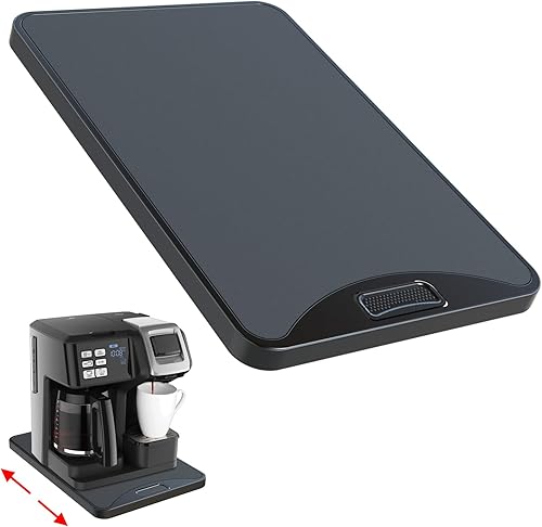 ARGOMAX Bandeja rodante para electrodomésticos, deslizante para cafetera, bandeja extraíble para café, bandeja deslizante para cafetera, adecuada