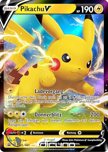 Cardicuno Pikachu V SWSH061 Promo Pokémon Sammelkarte Deutsch Cover