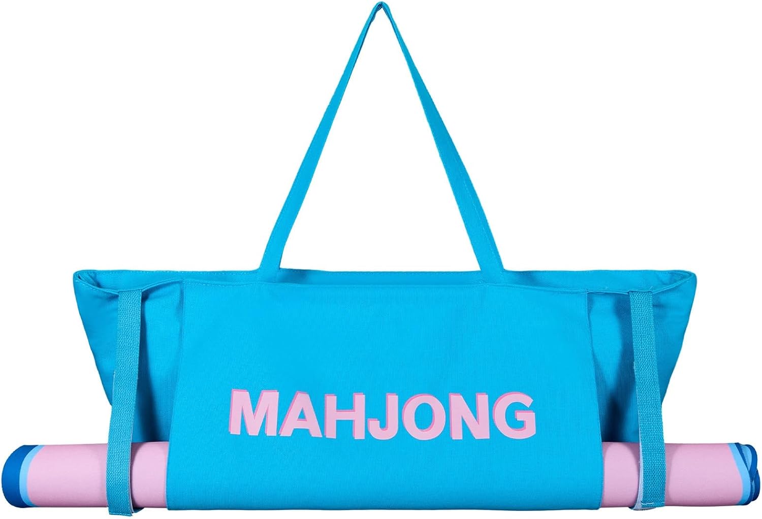 Abbylike 28"x9" Mahjong Bag for Mahjong Accessories,Blue,Canvas