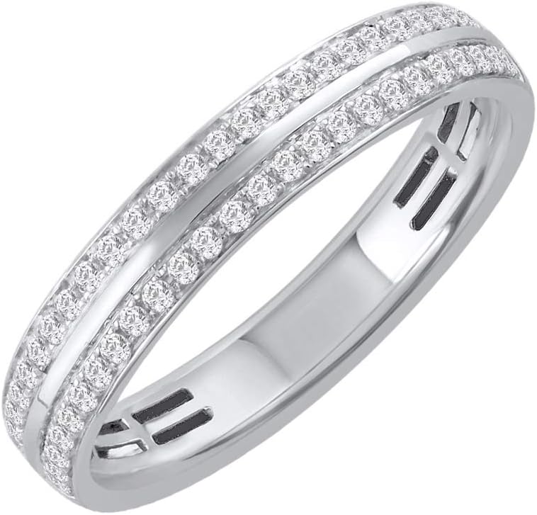 1/4 Carat Diamond Wedding Band Ring in 10K Gold