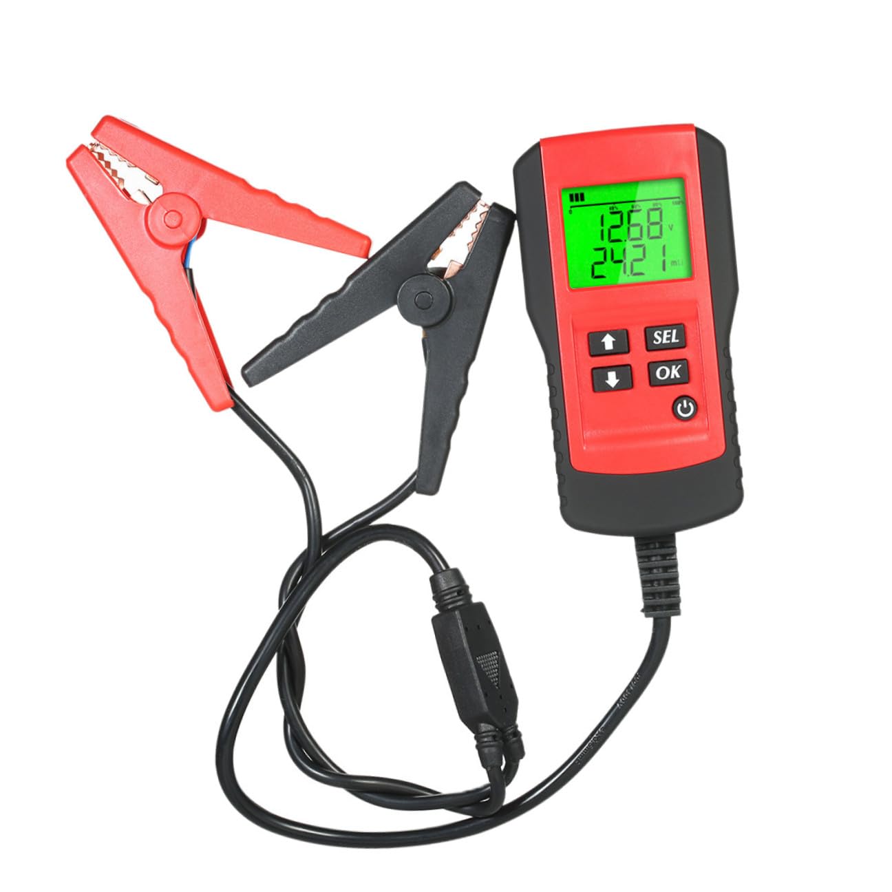 UPKOCH Tester per Batteria Auto 12V Analizzatore Digitale per Verifica Stato Capacità Resistenza e Tensione Strumento di Test Professionale per Batterie Auto Moto Barche e Veicoli Leggeri