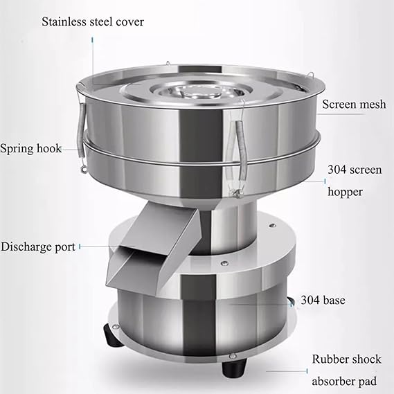 Automatic Sieve Shaker Vibrating Machine,40+60 Mesh Electric Vibrating Sieve Machine Sifters,for Filtering Powder, Particles (10CM)