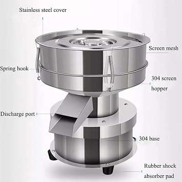 Automatic Sieve Shaker Vibrating Machine,40+60 Mesh Electric Vibrating Sieve Machine Sifters,for Filtering Powder, Particles (10CM)