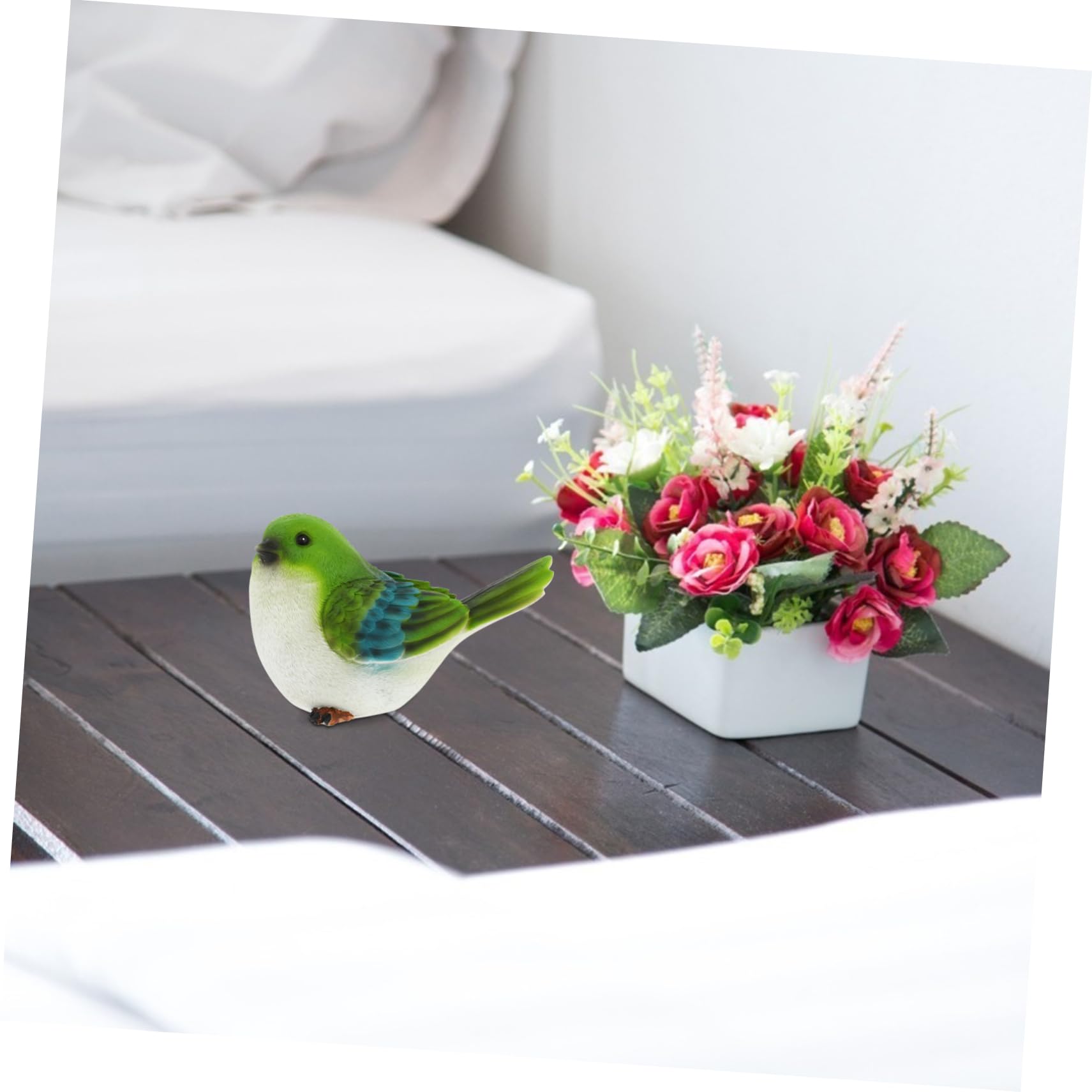 Happyyami 1pezzi Mini Bird Ornament Di Decorativo Per Giardinaggio e Arredamento Da Esterno Statuetta Realistica Per Giardino e Cortile