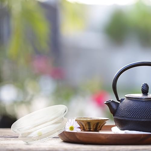 Miniatura 8 de BESTonZON Accesorios de ceremonia de té, estufa portátil, 2 tapas de vidrio de repuesto para tetera de vidrio, fundas de tetera de vidrio,