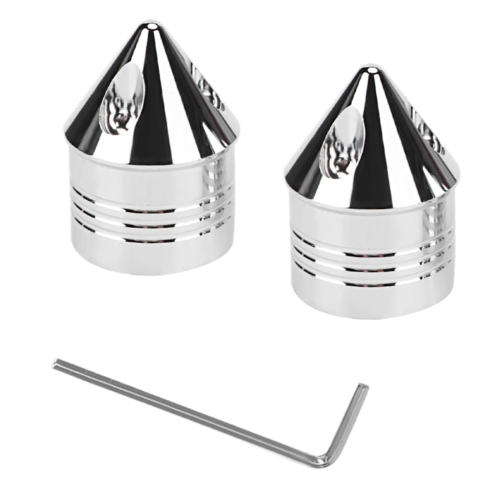 Tbest Couvercle D'essieu de Moto Couvercle D'écrou D'essieu Remplacement du Capuchon Avant en Alliage D'aluminium Remplacement Direct Performance Stable [Marque] avec écrou à (Chromé)