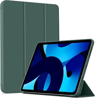Case for iPad A16 11th Generation 11 Inch 2025, iPad 10th Generation 10.9 Inch 2022, Slim Trifold Stand Smart Case with Soft TPU Back Shell Cover, Support Touch ID, Auto Wake/Sleep-Dark Green1