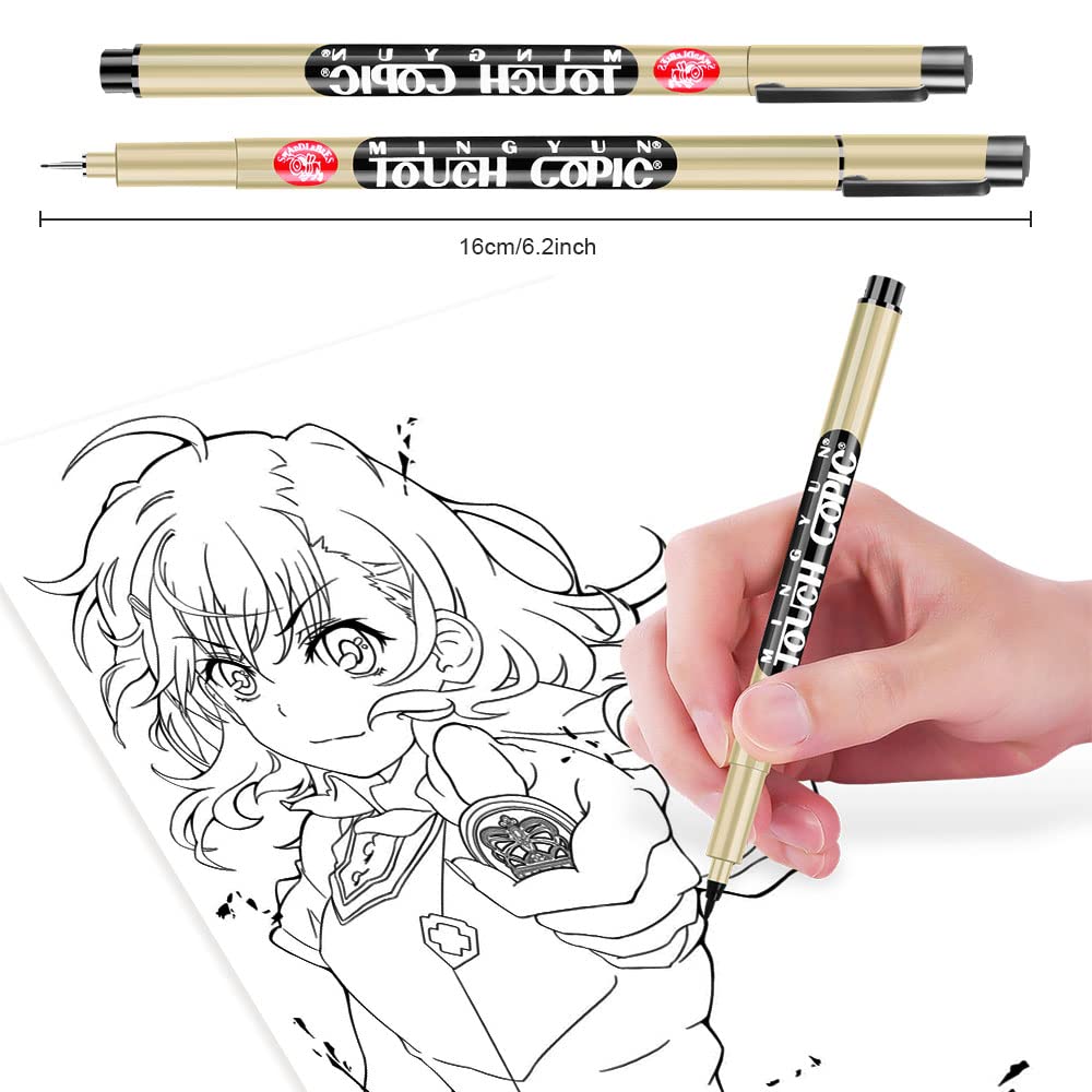 Amazon | AUAUY カリグラフィーペン 8サイズ マイクロペン 細字