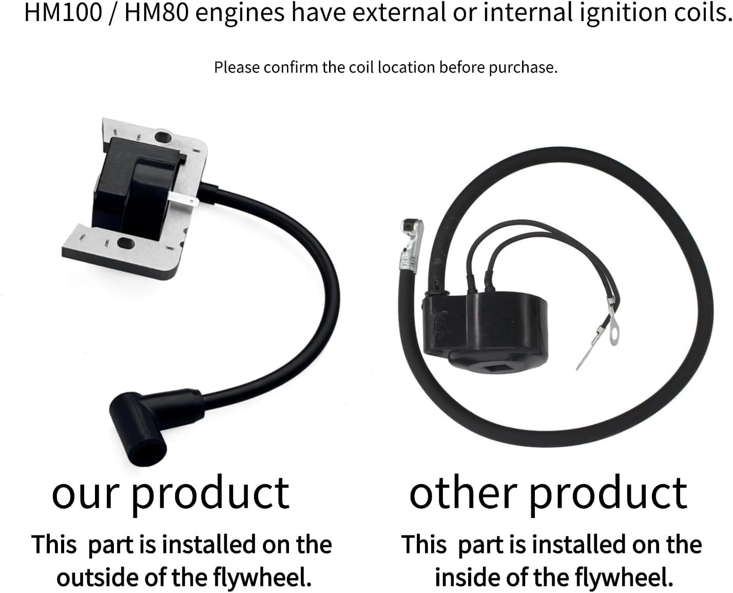 YAMAKATO OEM Standard 35135 Ignition Coil Module for Tecumseh 35135A 35135B HMSK80 HMSK90 HM80 HM90 HM100 OHV12 OHV13 OHV125 OVM120 OVXL120 OVXL125 TVM195 TVM220 10Hp Engine Snowblower Lawn Tracter