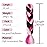 AFNOTE Rainbow Braid in Hair Extensions 24 inch 3 Packs Synthetic High Temperature Jumbo Braiding Hair Profession Crochet Colored Hair Extensions for Braiding(Hot Pink/Pink/Brown)