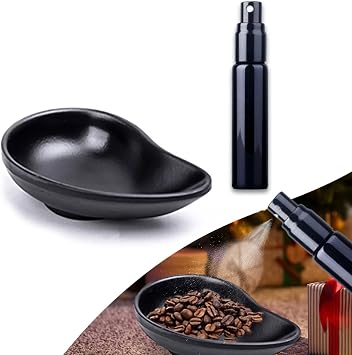 Coffee Bean Dosing Cup and Spray Bottle Kit for Espresso Measuring Bowl and Shaker Tray Bar Accessories for Reducing Static Spritzer Container for Making Coffee or Tea Black
