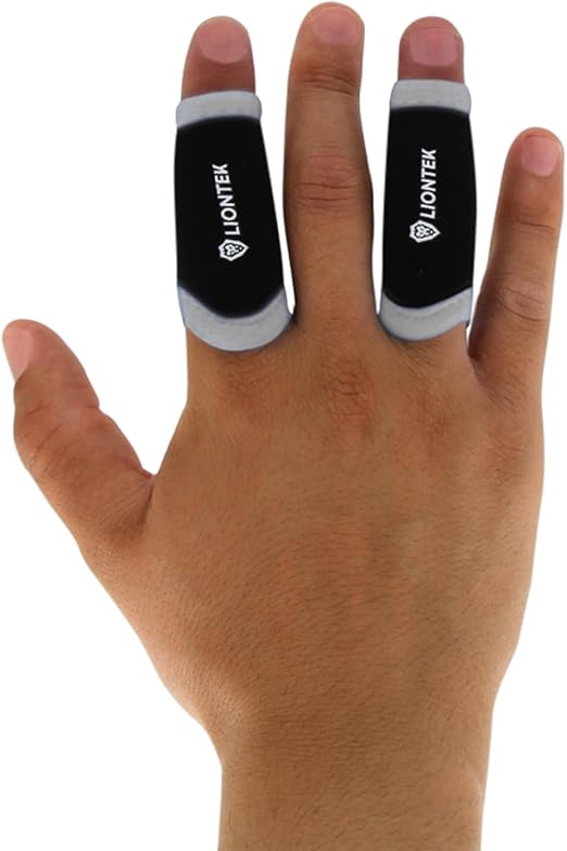 Single Finger Sleeve Pair - Sports Compression Finger Sleeve for BJJ, MMA, Basketball, Weight Lifting, and More