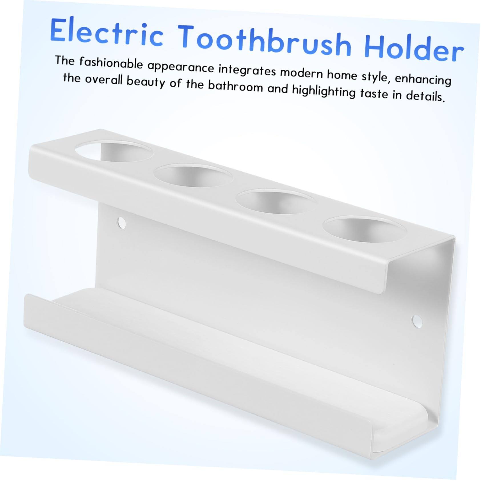 Portaspazzolini Elettrici da Parete per Bagno in Acciaio Inox Scomparti Organizer per Spazzolini e Dentifricio