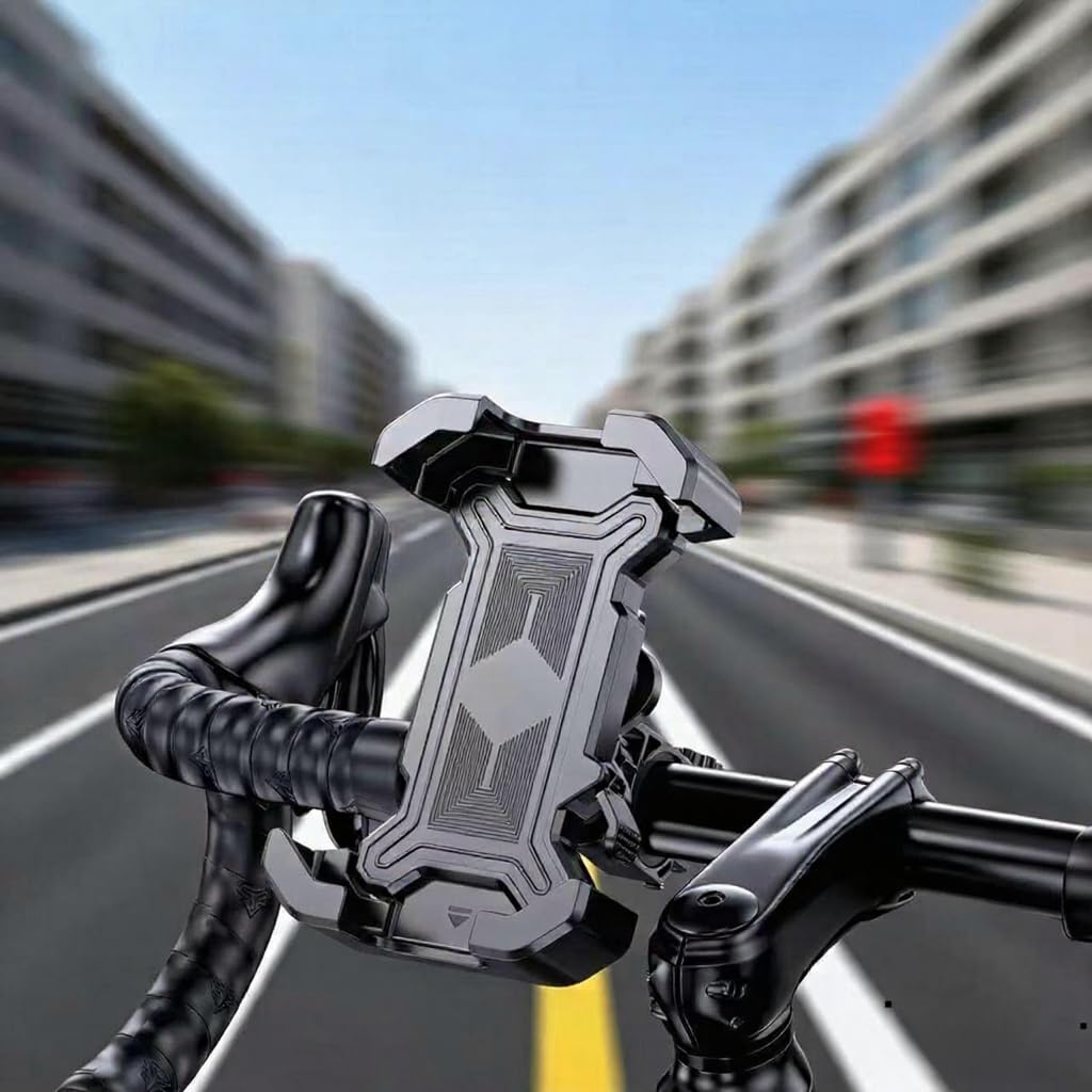 R-timer Motorcycle Phone Mount for Aprilia Tuareg 660 ADV, 360° Rotation Handlebar Holder Shockproof Bracket Smartphone Cradle Clamp Accessory Motorbike